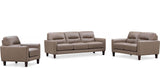 Chloe Leather Sofa Collection, Taupe Brown