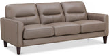 Chloe Leather Sofa Collection, Taupe Brown