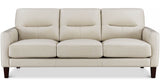 Chloe Leather Sofa Collection, Vanilla White
