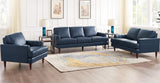 Cassia Leather Sofa Collection, Bristol Navy
