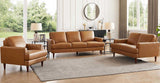 Cassia Leather Sofa Collection, Cognac Brown