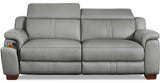 Cara Power Headrest Zero Gravity Reclining Sofa, Silver Gray