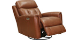Torino Power Headrest Swivel Glider Leather Recliner