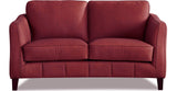 Aria Leather Sofa Collection, Cranberry Red