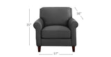 Laguna Leather Sofa Collection, Steel Gray