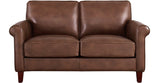 Laguna Leather Loveseat, Pecan Brown