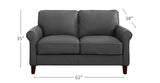 Laguna Leather Sofa Collection, Steel Gray