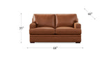 Georgia Leather Sofa Collection, Brown