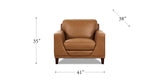 Soma Leather Chair Collection, Cognac Brown
