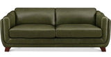 Fremont Leather Sofa Collection, Emerald Green