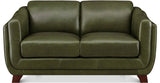 Fremont Leather Sofa Collection, Emerald Green