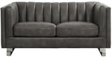 Portia Leather Sofa Collection, Fossil Gray