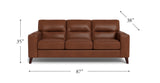Elm Leather 3-Seater Sofa Collection