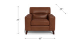 Elm Leather 3-Seater Sofa Collection