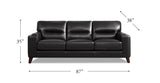 Elm Leather 3-Seater Sofa Collection
