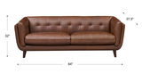 Solana Waxy Pull-up Leather Sofa Collection, Malt