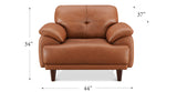Echo Leather Sofa Collection, Nutmeg Brown