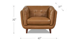 Solana Leather Sofa Collection, Cognac Brown