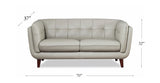 Solana Leather Sofa Collection, Ice Gray