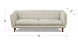 Solana Leather Sofa Collection, Vanilla White