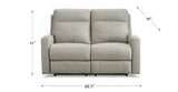Vienna Power Headrest Reclining Leather Sofa Collection, Ice