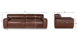 Dani Leather Sofa Collection, Pecan Brown