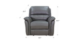 Erindale Power Leather Recliner, Beaumont Slate