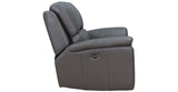 Erindale Power Leather Recliner, Beaumont Slate