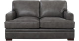 Georgia Leather Sofa Collection, Fossil Gray