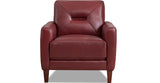 Mavis Leather Sofa Collection, Cranberry Red