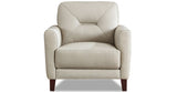 Mavis Leather Sofa Collection, Vanilla White