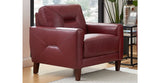 Mavis Leather Sofa Collection, Cranberry Red