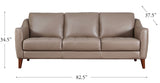 Ersa Leather Sofa Collection, Taupe Brown