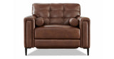 Colton Leather Chair, Pecan Brown