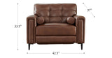 Colton Leather Chair, Pecan Brown