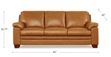 Magnum Waxy Pull-up Leather Sofa, Saddle Brown