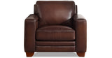 Alice Leather Chair, Caramel brown