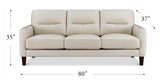 Chloe Leather Sofa Collection, Vanilla White