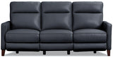 Ashby Power Headrest Lumbar Zero Gravity Reclining Sofa, Gunmetal Gray