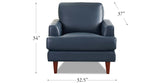 Cassia Leather Sofa Collection, Bristol Navy