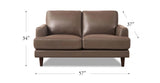 Cassia Leather Sofa Collection, Granite Brown