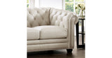 Aliso Leather Loveseat, Vanilla White