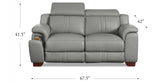 Cara Power Headrest Zero Gravity Reclining Sofa, Silver Gray