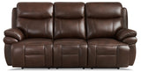 Springdale Power Headrest Zero Gravity Reclining Sofa, Chestnut Brown