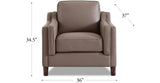 Bella Leather Sofa Collection, Taupe