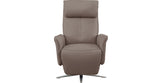 Flair Leather Power Recliner, Taupe Brown