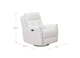 Torino Power Headrest Swivel Glider Leather Recliner