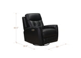 Torino Power Headrest Swivel Glider Leather Recliner