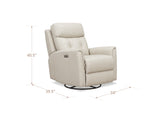 Torino Power Headrest Swivel Glider Leather Recliner