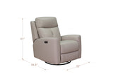 Sterling Power Headrest Swivel Glider Leather Recliner